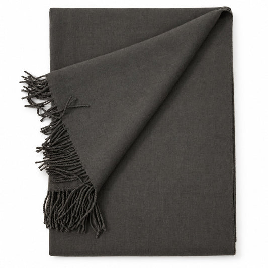 Elegant Halstørklæde med Frynser – Flere Smukke Farver – 70 x 180 cm – 200 g.