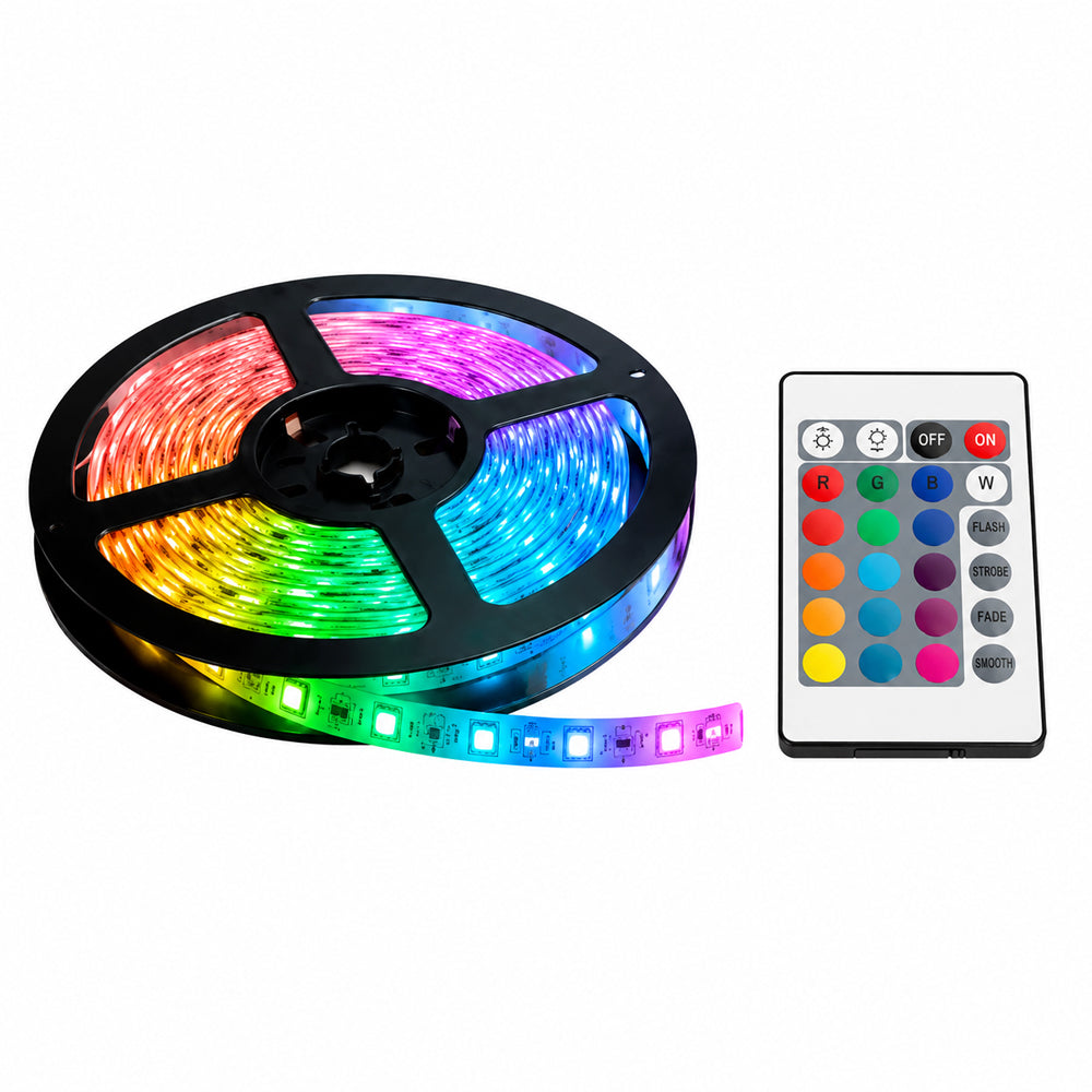 LED Strip Lyskæde 5 meter med fjernbetjening