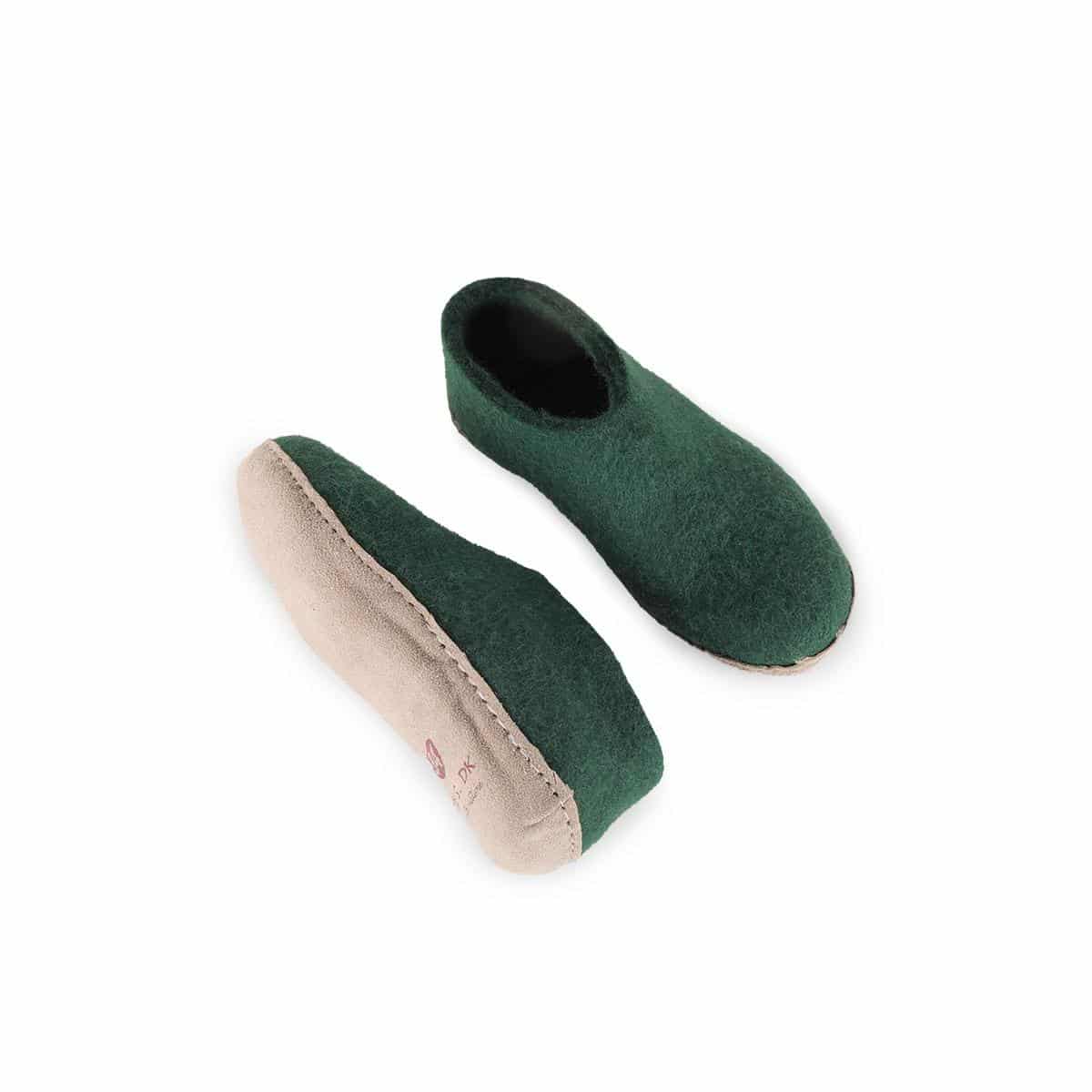 Uldhjemmesko Børn (100% ren uld) m/sål i skind - Dansk Design fra SHUS