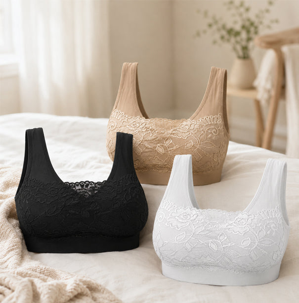 Comfort Bra - pakke med 3 stk. (BH med blonder)