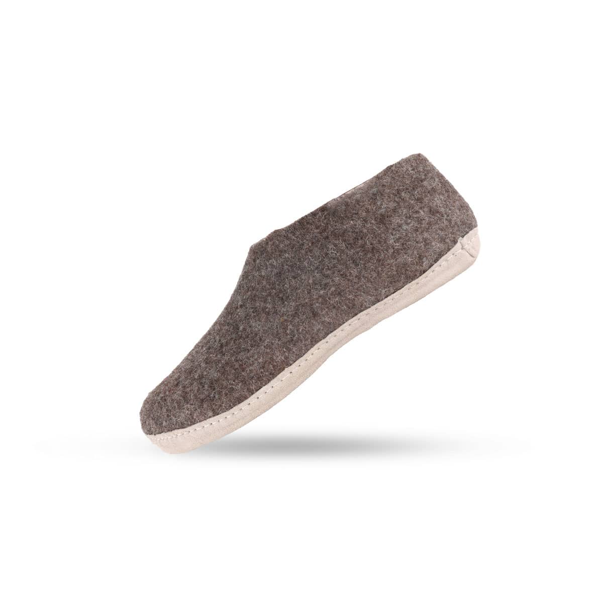 Uldhjemmesko (100% ren uld) m/sål i skind - Dansk Design fra SHUS
