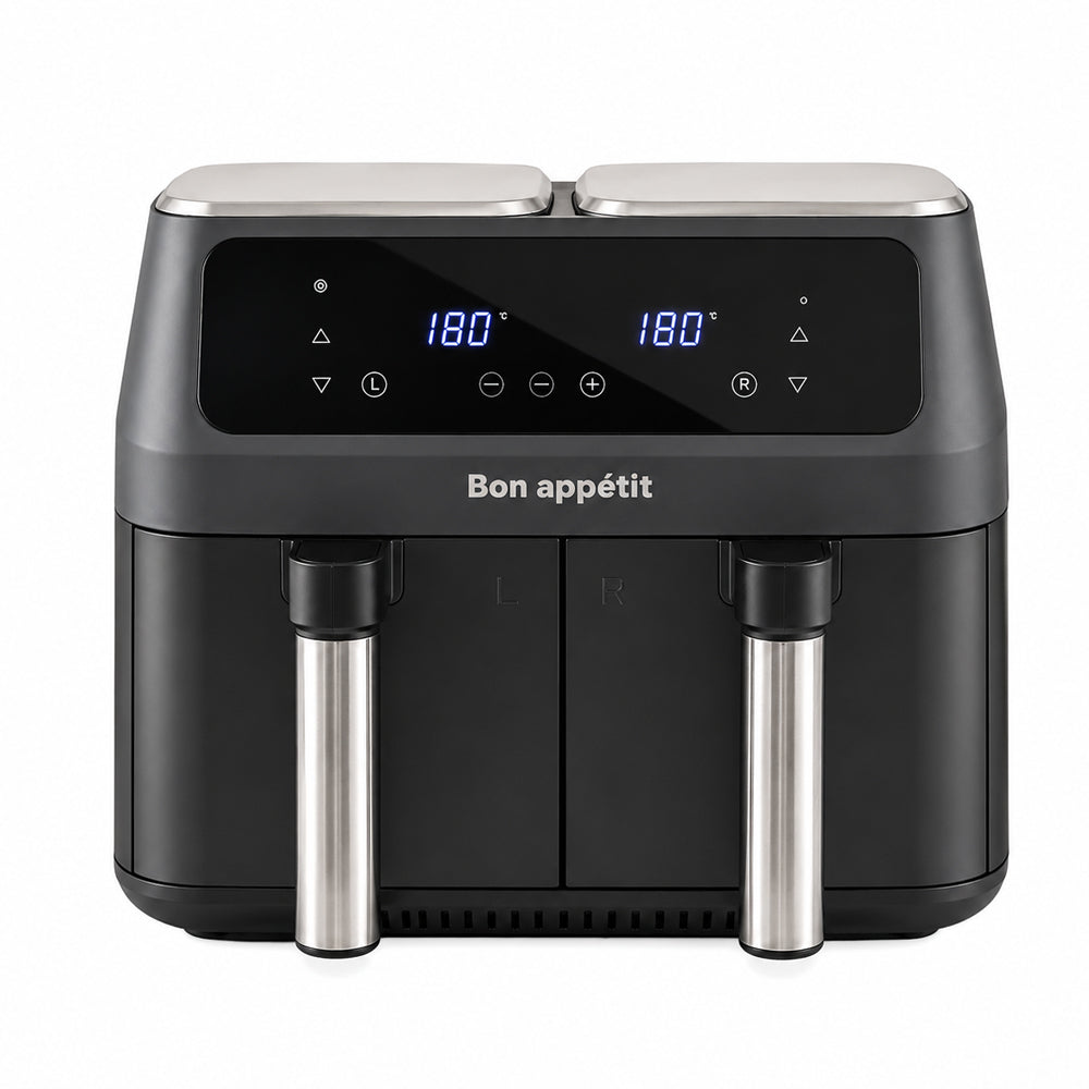 Airfryer 8,0 l - dobbelt - 2 kurve og 2.400 watt