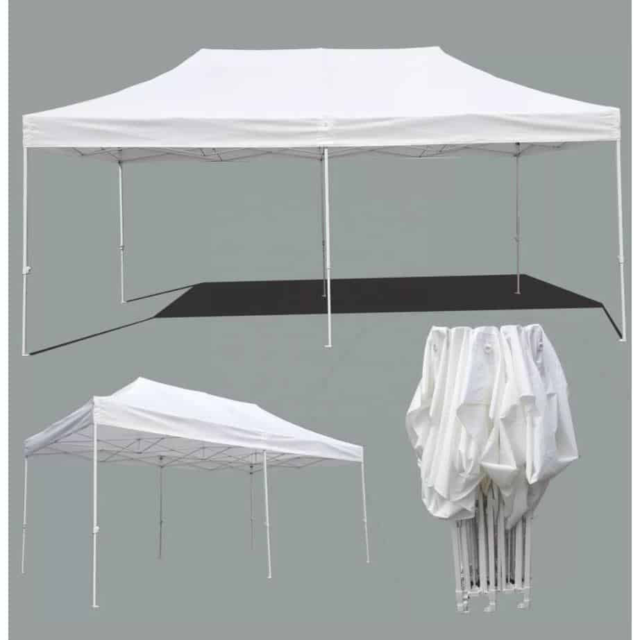 Pavillon / Havepavillon 3 x 6 meter – Vælg mellem sort eller hvid