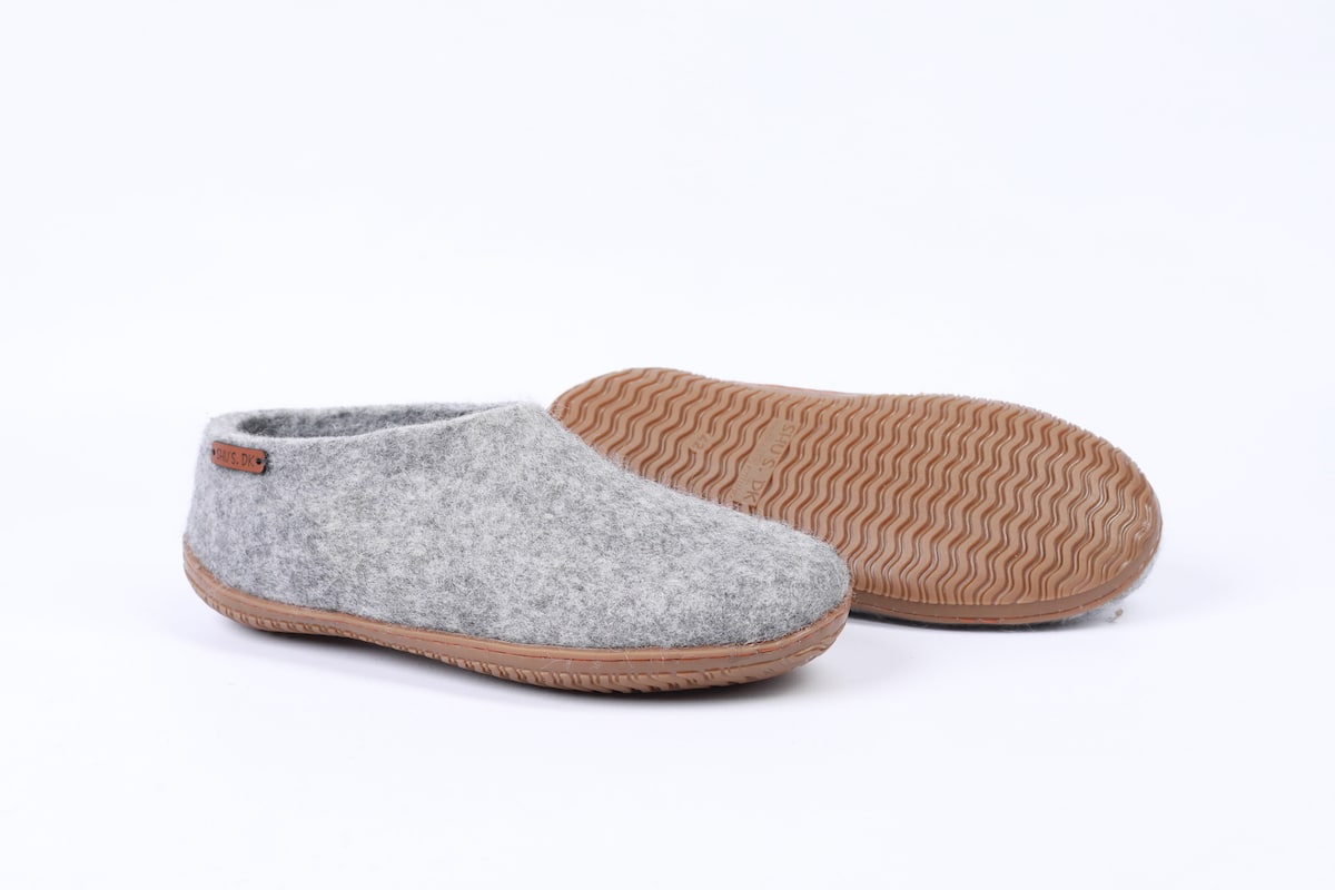 Uldhjemmesko (100% ren uld) m/Gummisål - Dansk Design fra SHUS