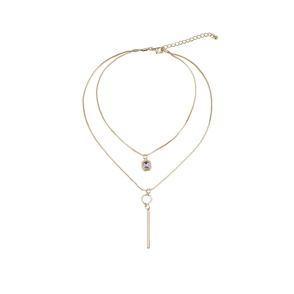 Halskæde, 2-i-1 m/forskellige vedhæng, justerbar