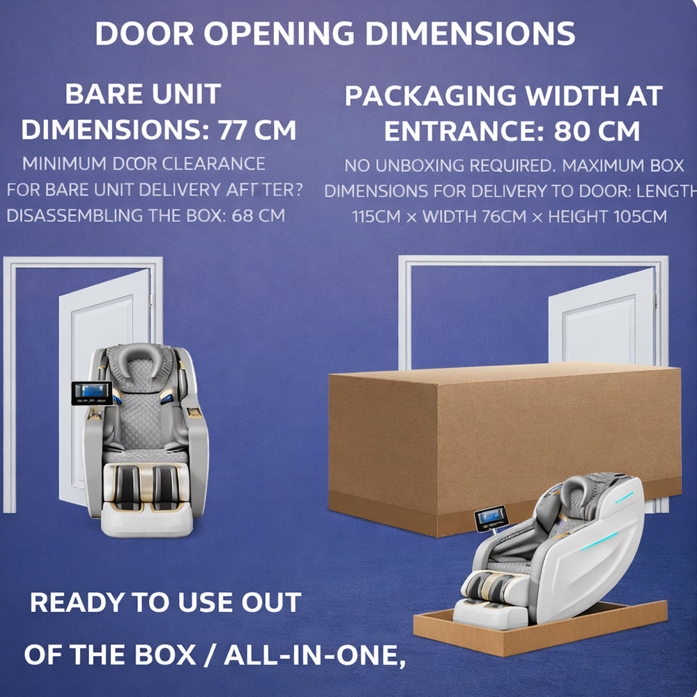 Massagestol 3D kropsscanning, SL-skinne, 32 airbags, varme i lænd/ben & Zero Gravity - Model 988Q6