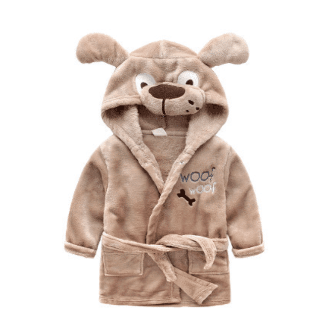 Badekåbe/morgenkåbe til børn m/hætte - flere søde dyremodeller