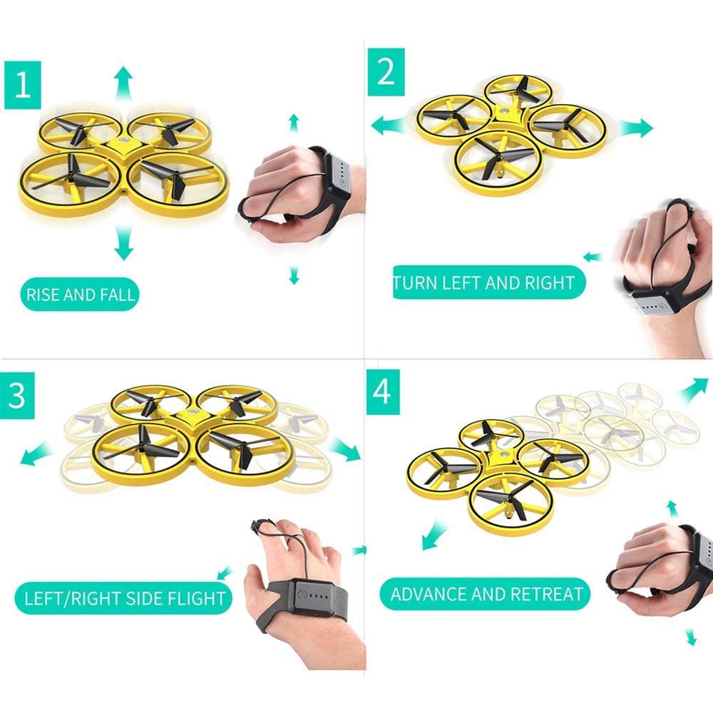 Drone håndstyret Quadcopter (Gyro & LED)