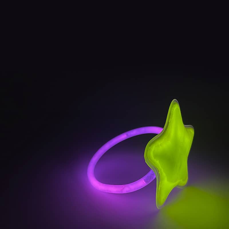 Armbånd m/Stjerne Selvlysende glow stick