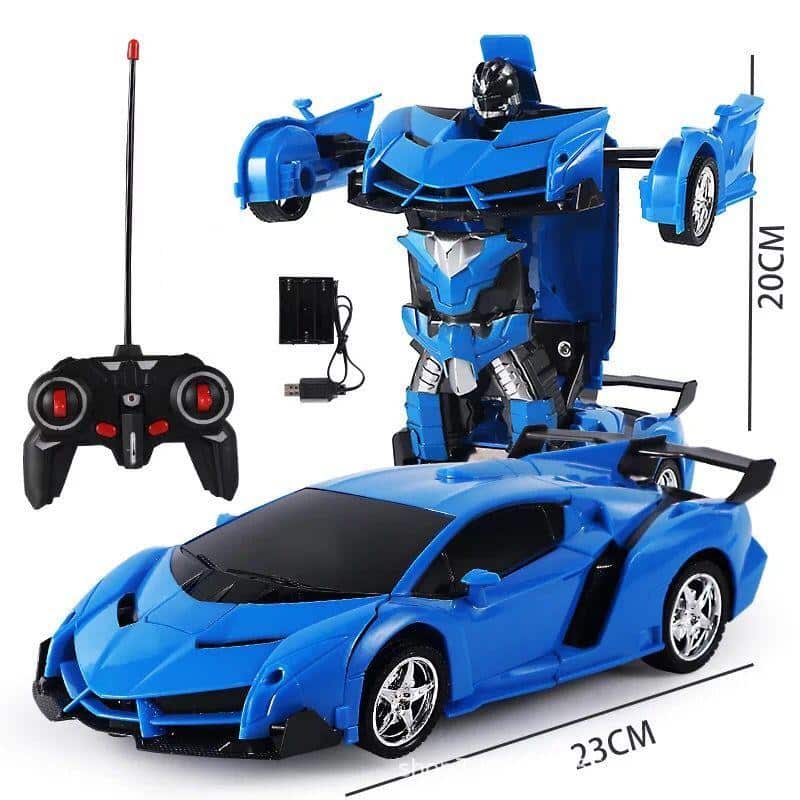 Fjernstyret Transformer Bil med lyd- og lyseffekter