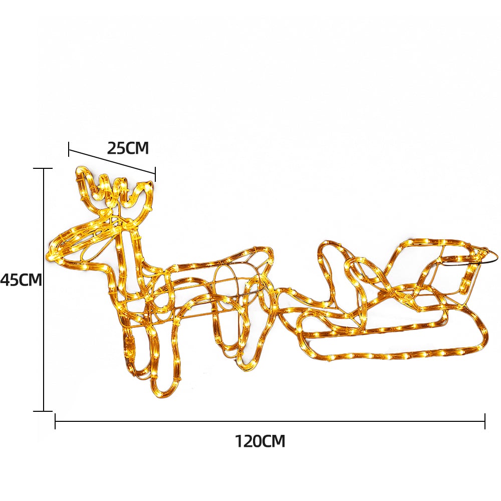 Rensdyr og Kane - 120 cm med LED-Lys -