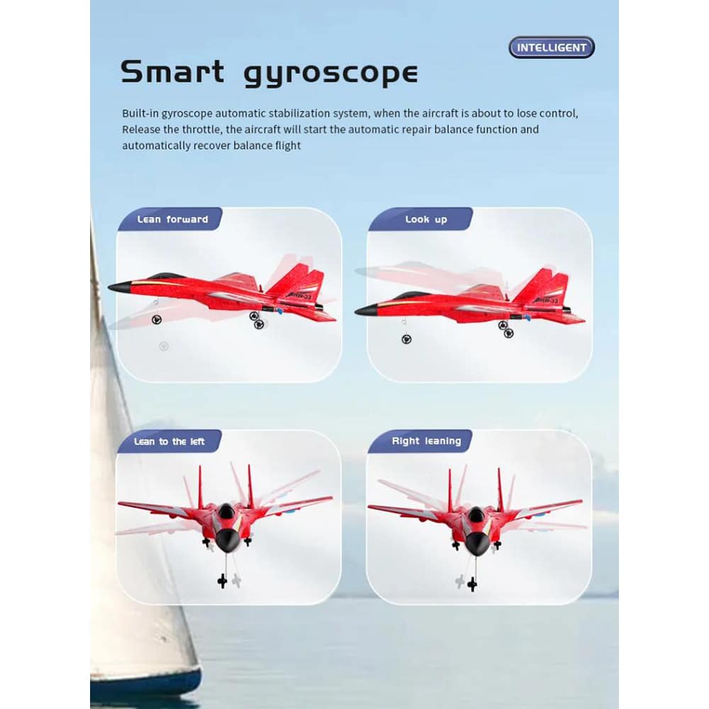 Fjernstyret Drone/Fly med Gyroskop - Model HW33 - Blå eller Rød -