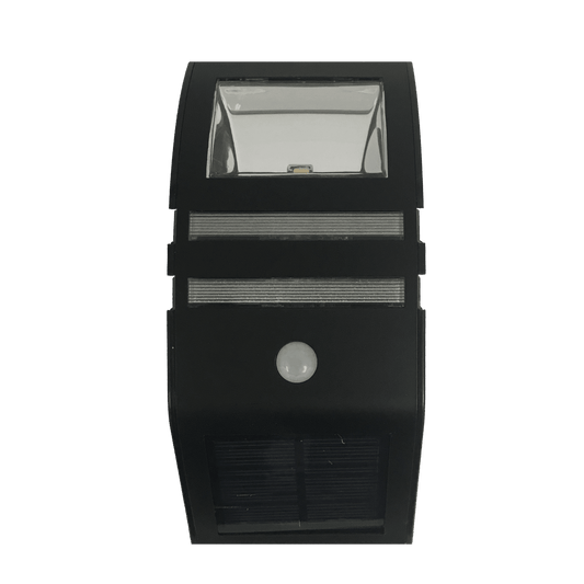 LED-solcelle væglampe m/sensor (sort eller sølv)