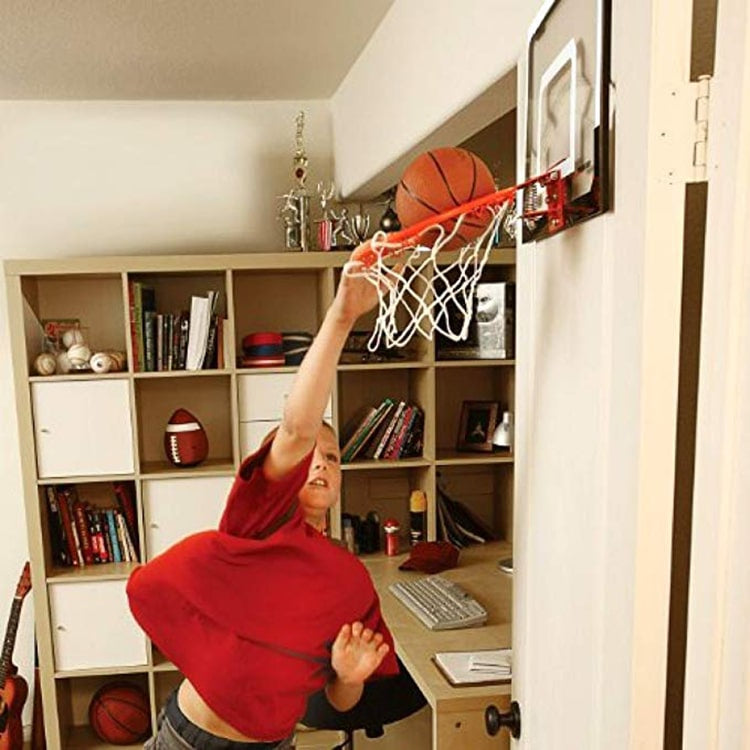 Basketballkurv på plade - Mini - med bold og pumpe