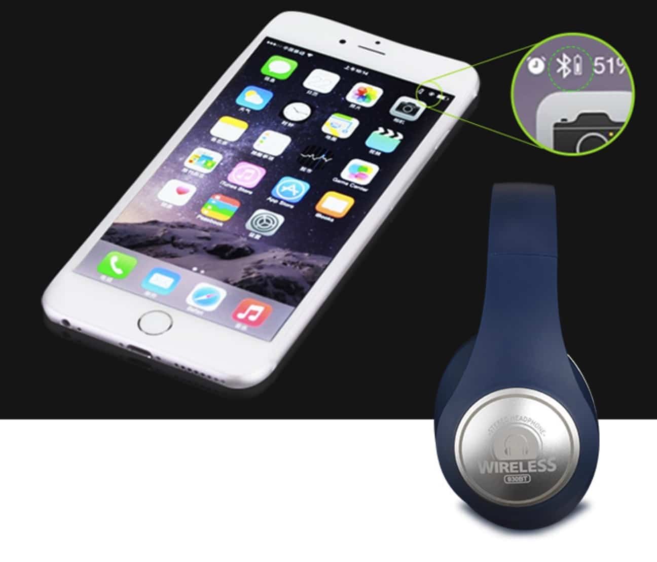 Bluetooth Stereo Høretelefoner m/mikrofon (flere farver)