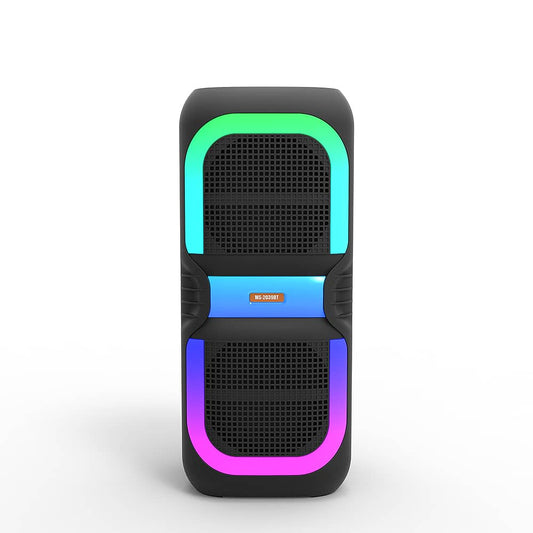 Soundbox højtaler med bluetooth, RGB-lys, FM-radio og mikrofon (56 x 24 cm.)