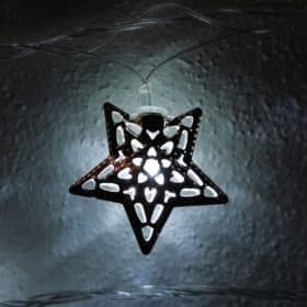 LED-Lyskæde m/Sølv Stjerner (3,5 meter)