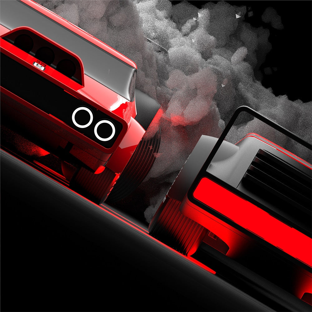 Burnout Drifter - Fjernstyret bil med røg-, lyd, og lyseffekter!