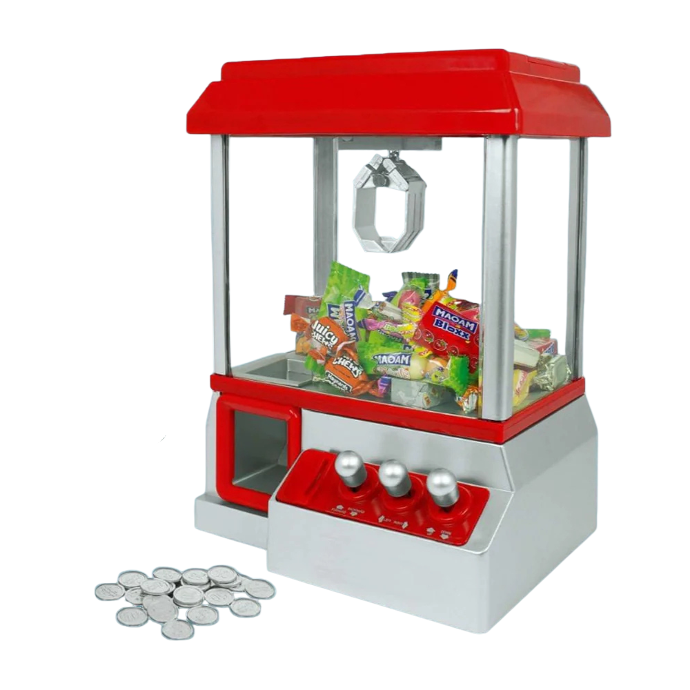 Slikautomat m/gribeklo, lys & lyd - Candy Grabber