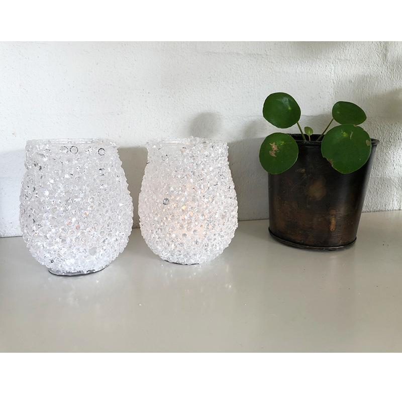 Fyrfadsstager i Glas (2 stk.) fra SIA Home Fashion