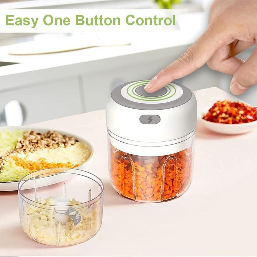 Genopladelig Minihakker (USB) 100 eller 250 ml.