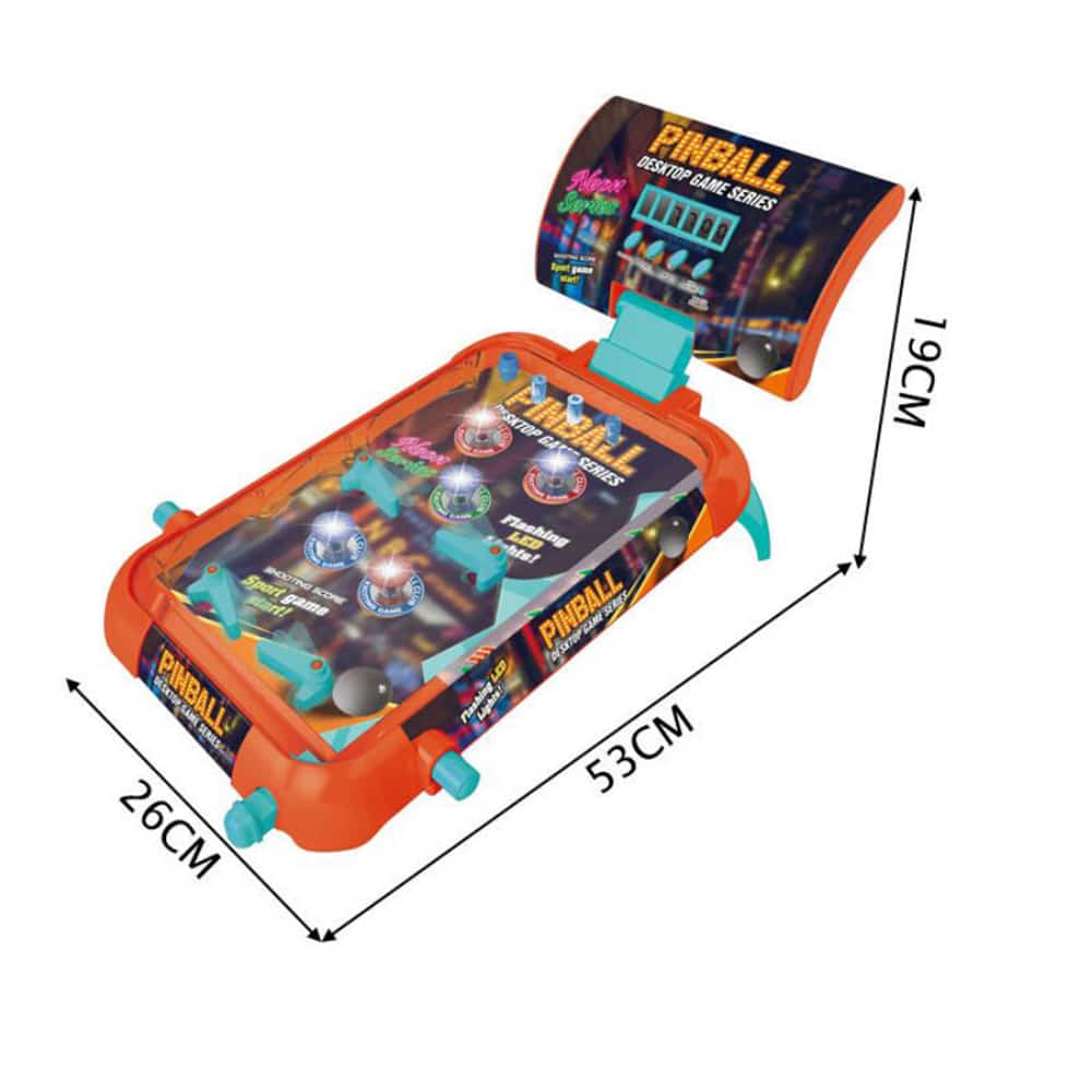 Flippermaskine - med LED-Lys, Musik og Score-Display