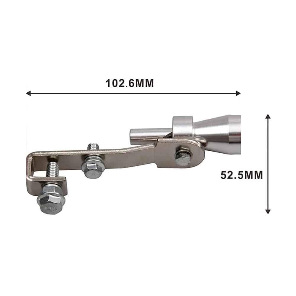 Turbofløjte i stål til Biludstødning - Universal -