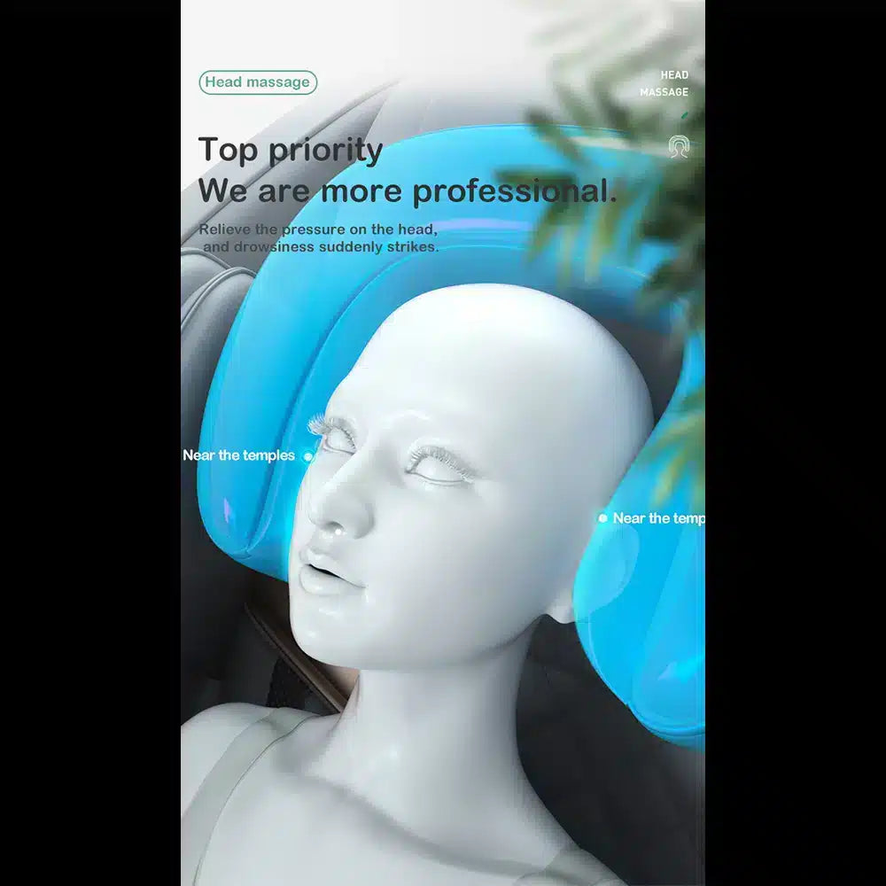 Massagestol 4D Pro+ Hvid med Varmeterapi og Stemmekontrol - Model M9 Hvid