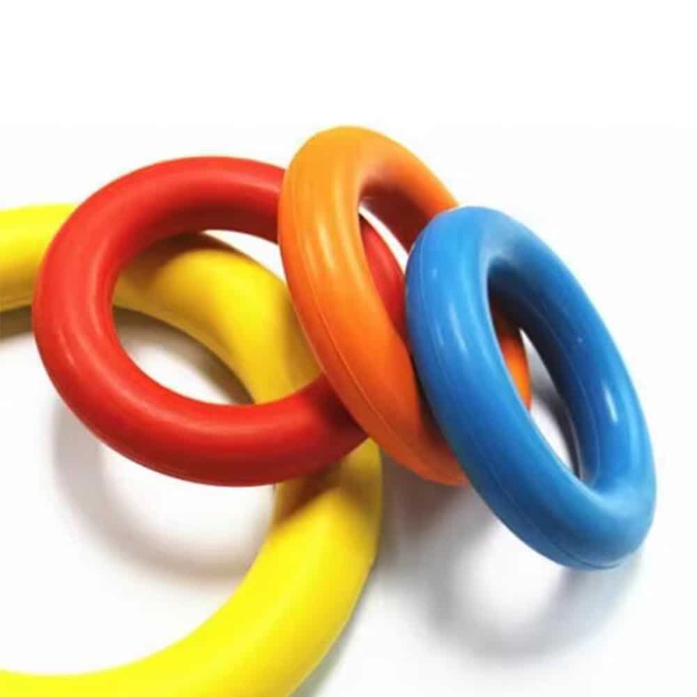Hunde Anti-Bide træningsring ø9 cm af gummi - ass. farver -
