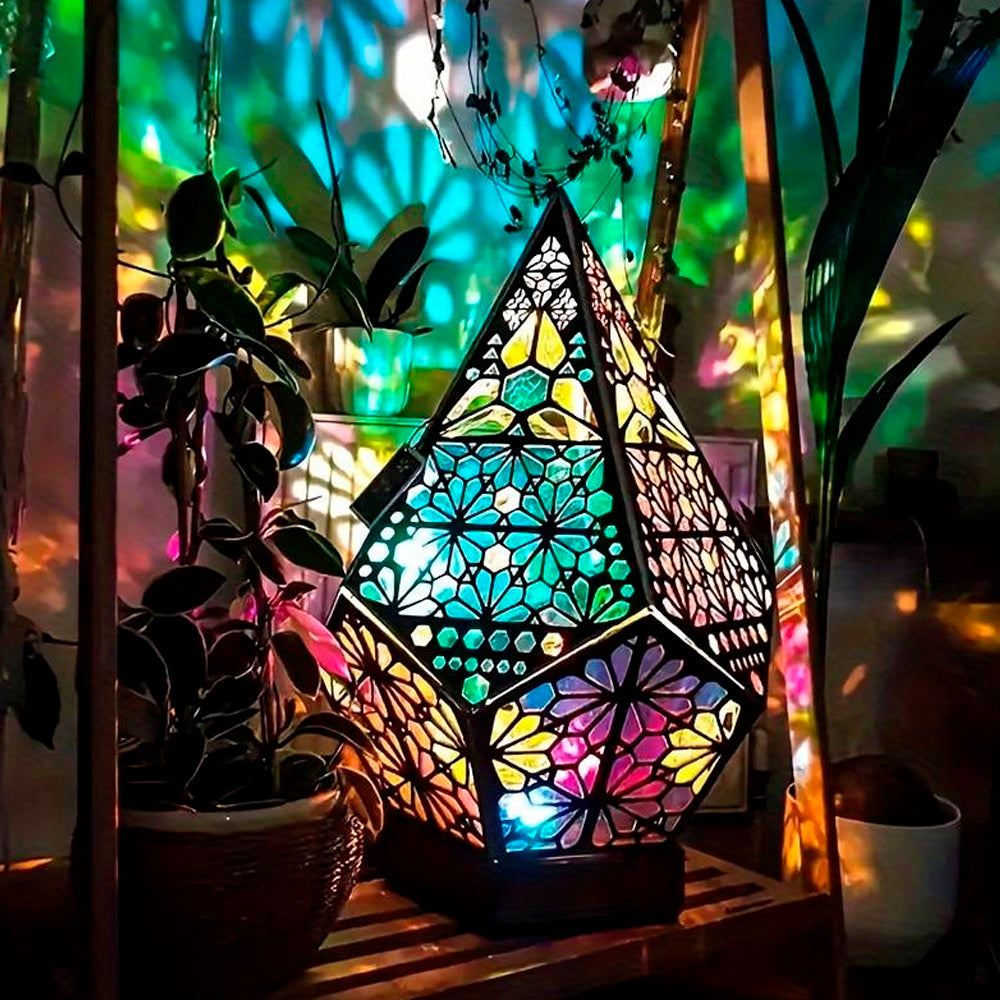 Bohemian Stjerneprojektor (Farverig LED lampe)
