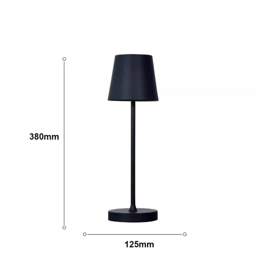 Bordlampe LED m/touch - ledningsfri - mange farver