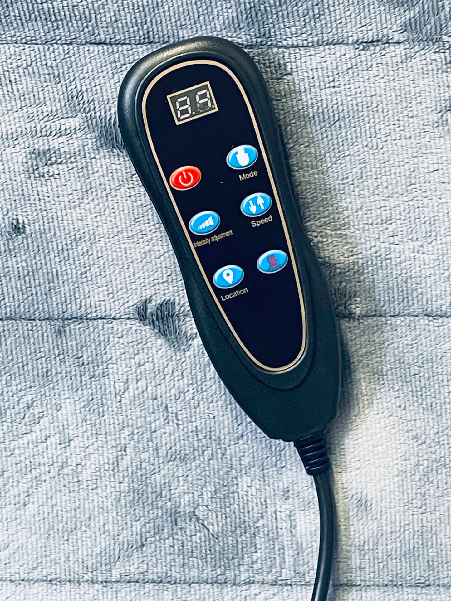 Massagemåtte med 7 massagehoveder og varmefunktion