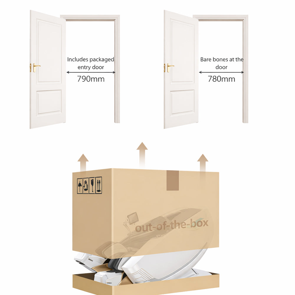 Massagestol 4D kropsscanning, Dual Zone Stretching, 32 airbags, varme i lænd/ben & Zero Gravity - Model 988A