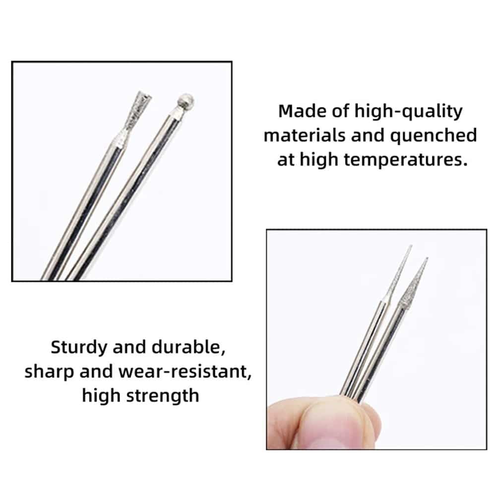 Negle Bit Sæt Rustfrit Stål - 30 dele til elektrisk neglefil -