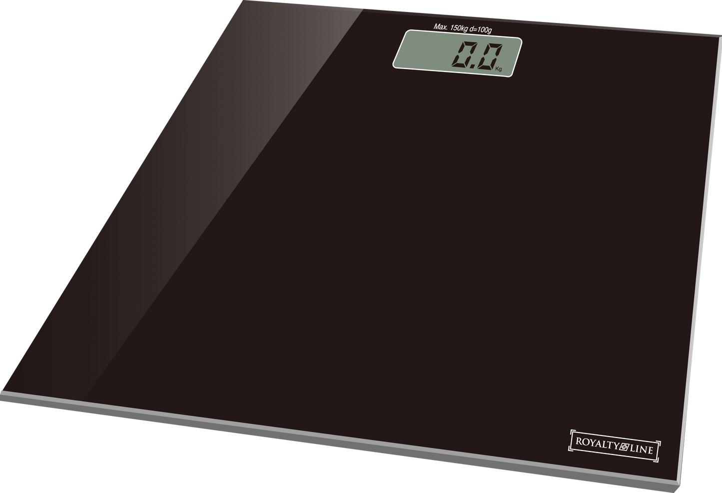 Badevægt Hærdet Glas (150 kg) Sort - Elektronisk