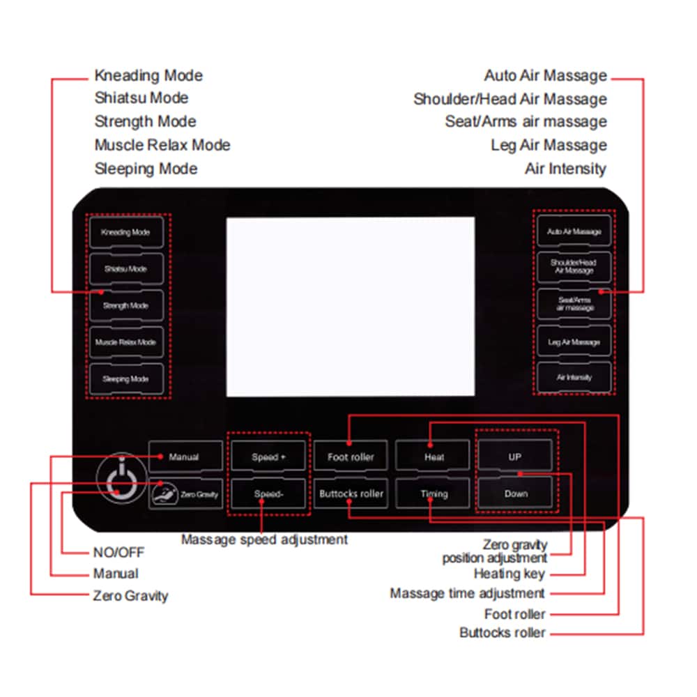SPAR - DEMO MODEL: Massagestol 8D med Zero Gravity og Varmeterapi - Model S9B