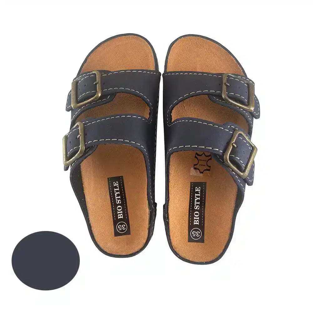 Sandaler til børn m/stropper model Bio Style - sort eller marineblå