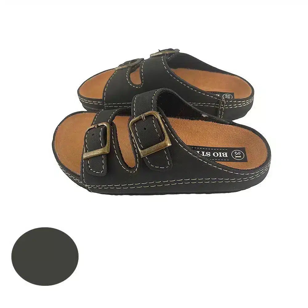Sandaler til børn m/stropper model Bio Style - sort eller marineblå