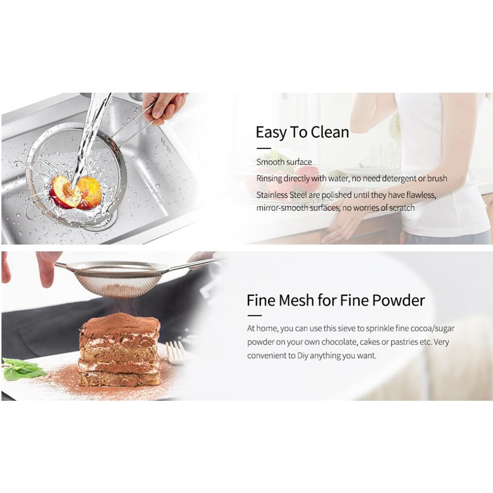 Sigtesæt med 3 dele (16 cm/18 cm/20 cm)