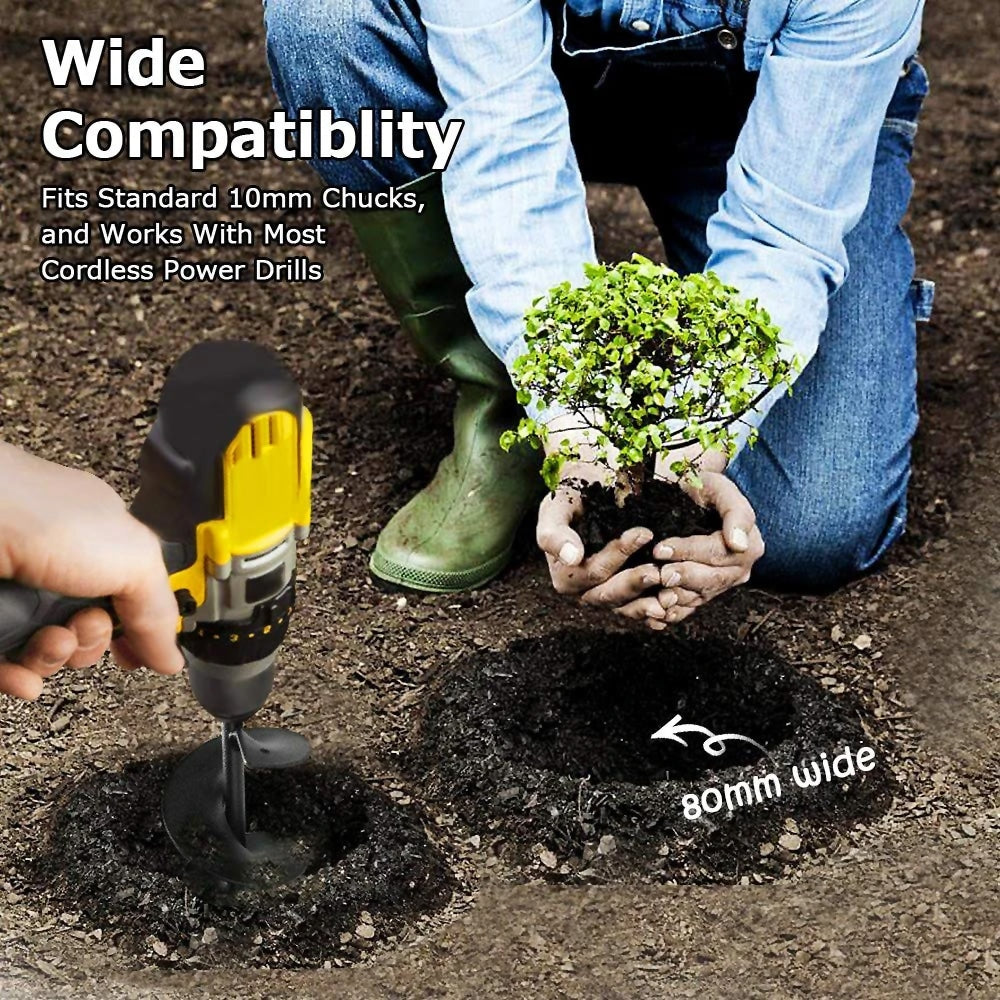 Plantebor / Sneglebor til boremaskine - 40 mm/60 mm/80 mm -