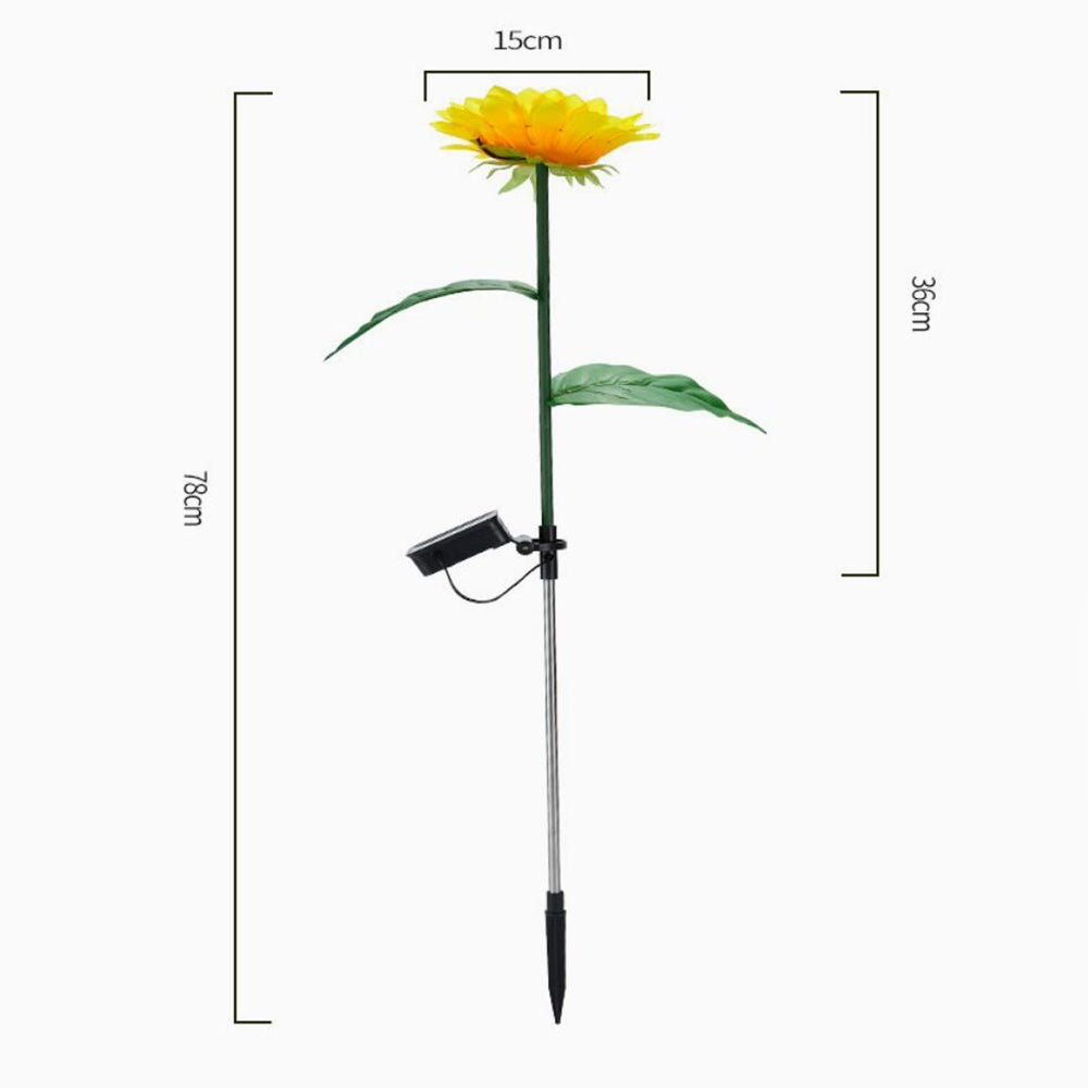 Solcelle lamper til haven - 1 blomst - 78 cm