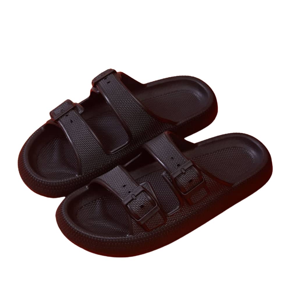 Slippers / Tøfler m/Spænde - Bløde & Skridsikre i flere flotte farver (kendt som Happy Flops)