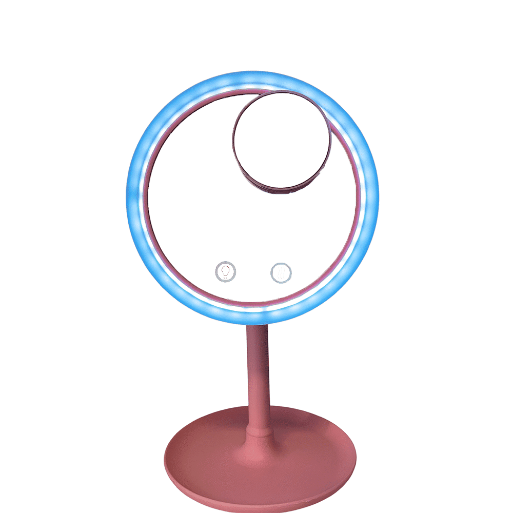 Makeup Spejl med LED Lys og blæser