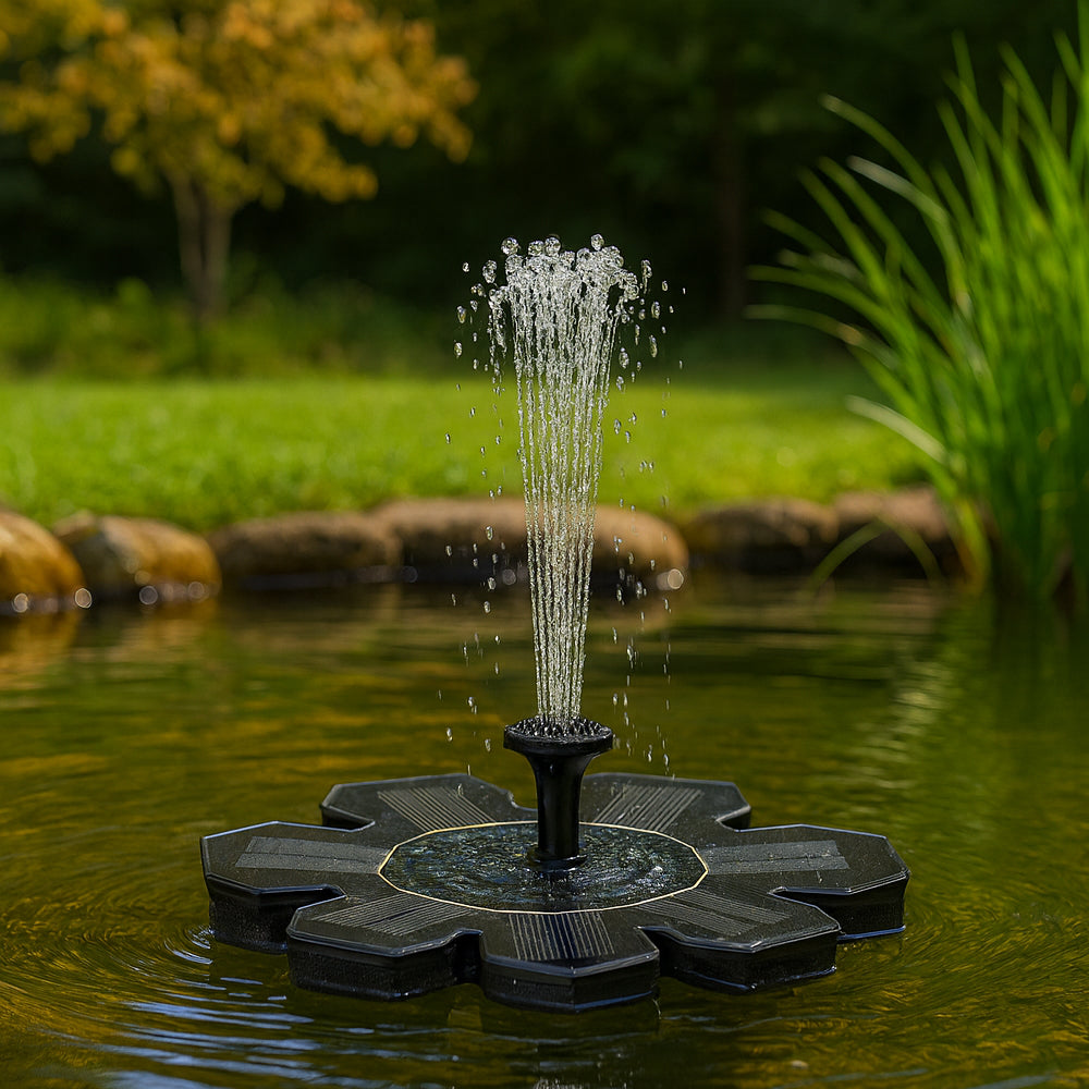 Springvand solar/solenergi drevet (flydende) Ø29 cm