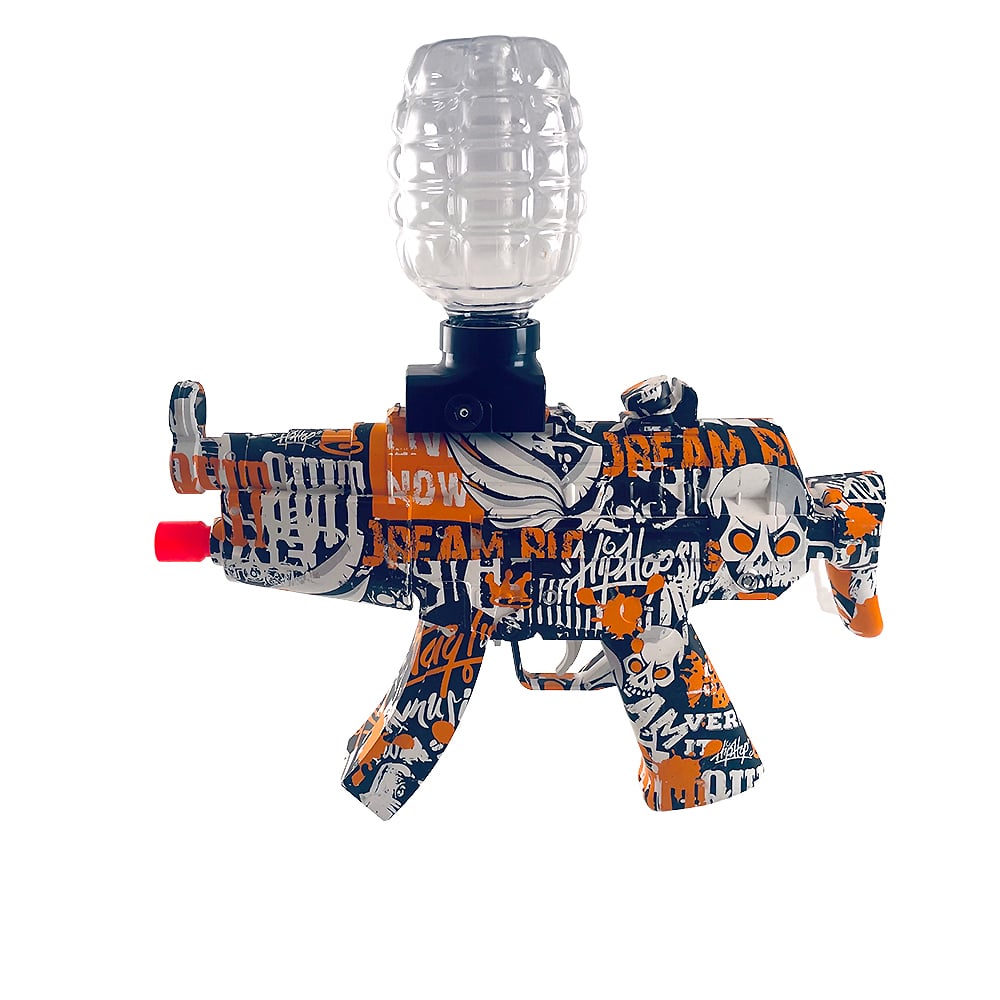 Gel Blaster Elektrisk Maskinpistol - inkl. gelékugler - rækkevidde på 20+ meter - (Ekstra stort batteri)