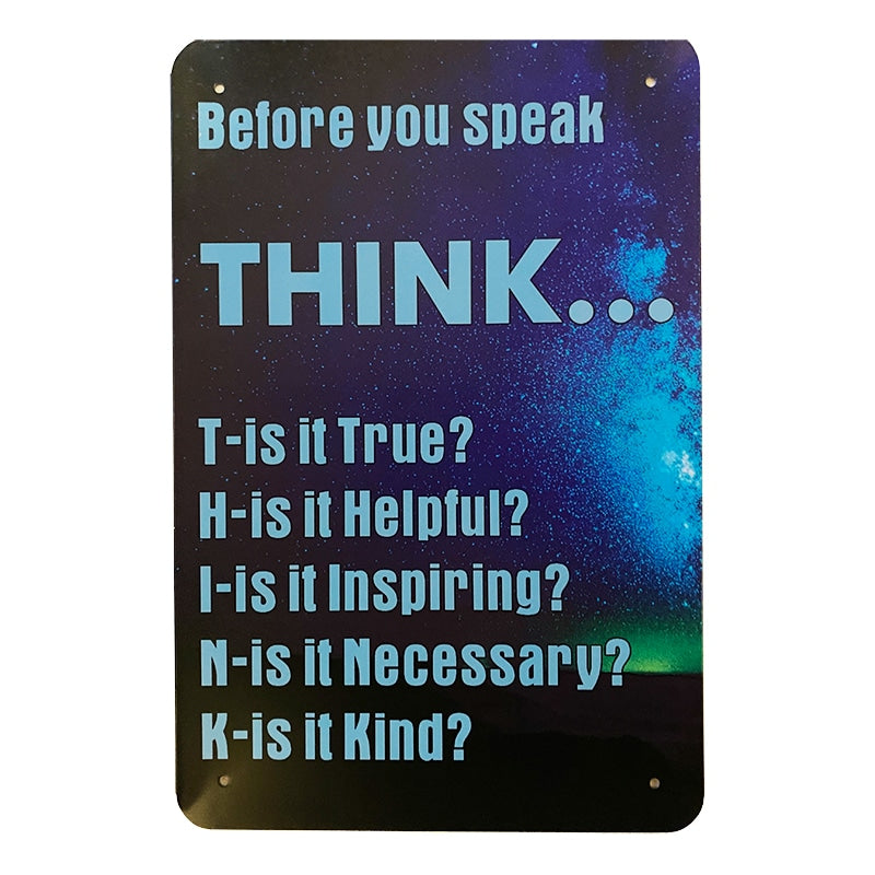 Metalskilt - Think