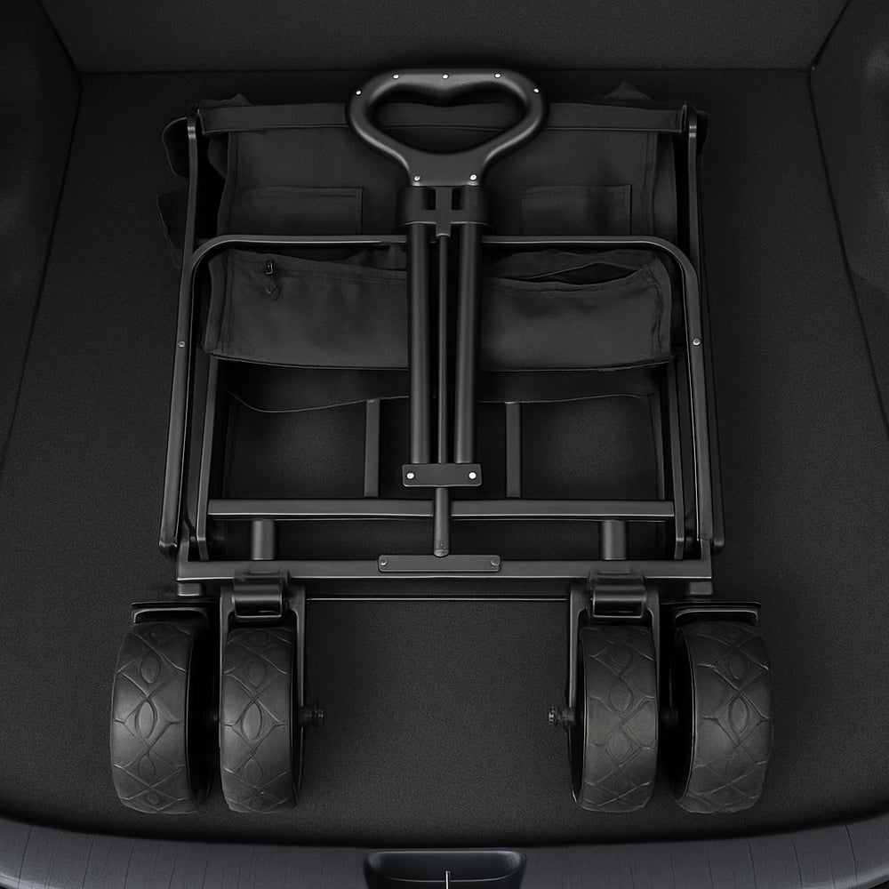 Trækvogn, stor model - sammenklappelig - til alle terræner