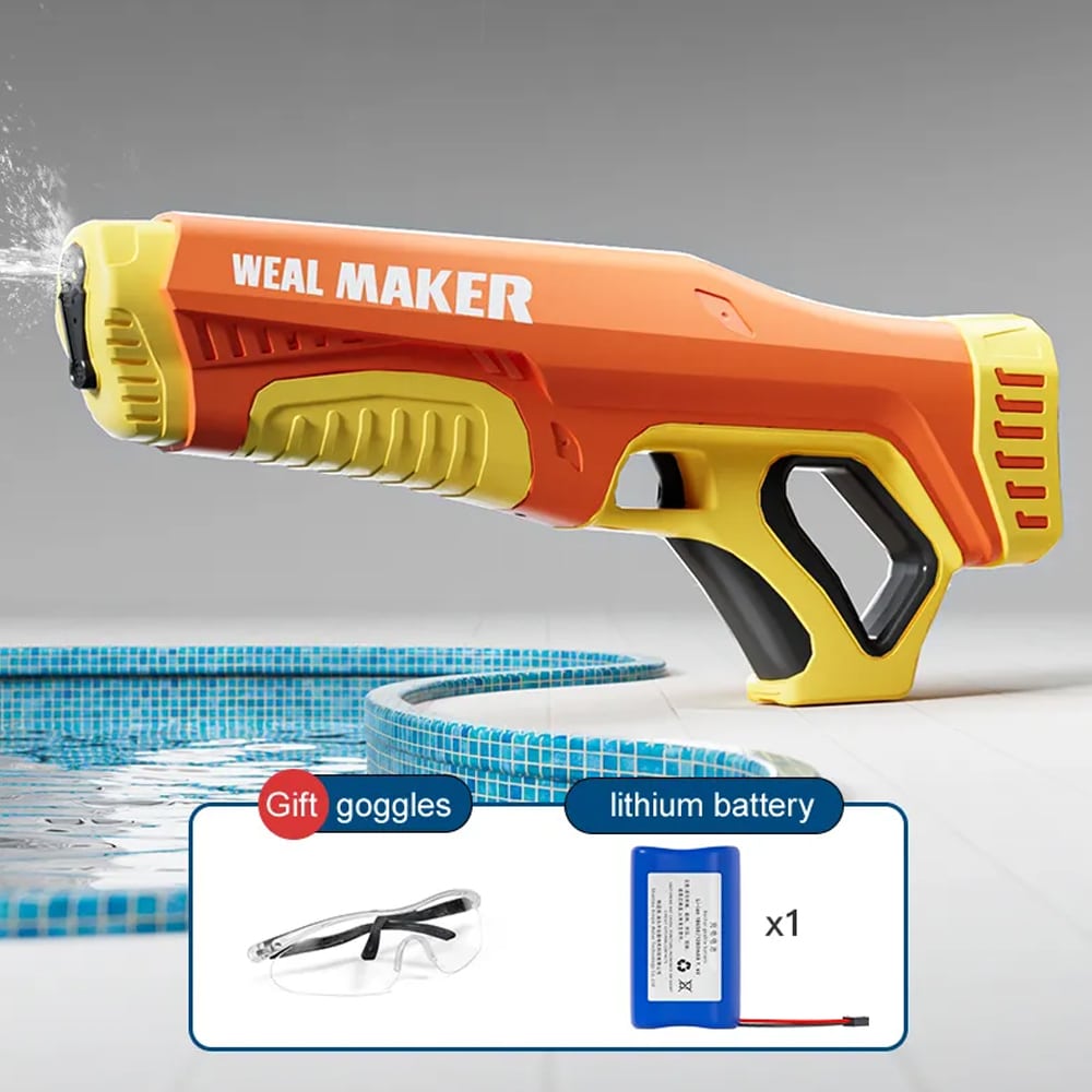 Elektrisk Kraftfuld Vandpistol der selv suger vand op når den genlader
