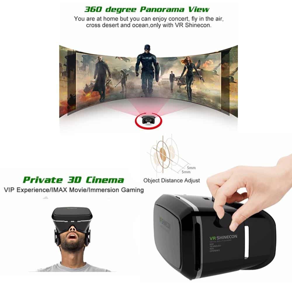 VR headset briller 4.0 - smartphone Shinecon Virtual Reality