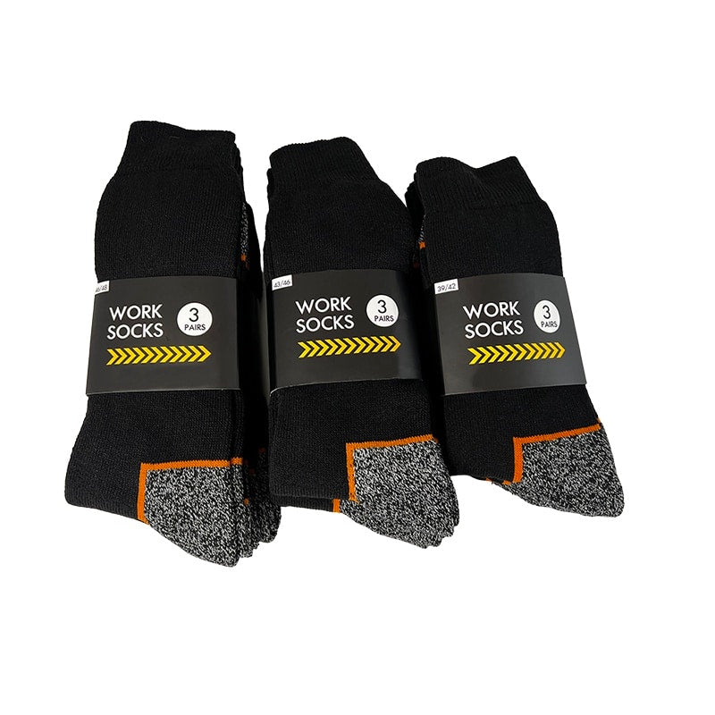 Arbejdsstrømper 9 par i topkvalitet med forstærket hæl og tå